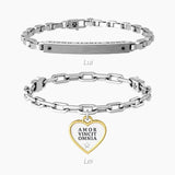 Set di Bracciali Lui & Lei "L’amore vince tutto" - Gioielleria Fondente