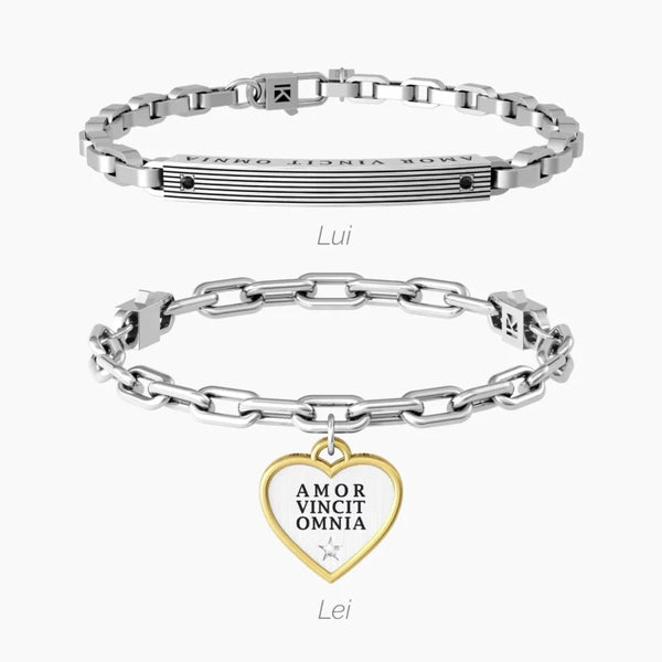 Set di Bracciali Lui & Lei "L’amore vince tutto" - Gioielleria Fondente