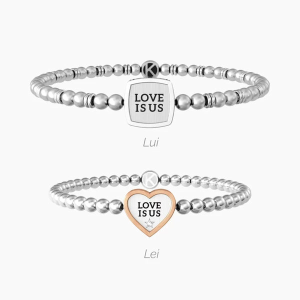Set di Bracciali Lui & Lei "Love is us" - Gioielleria Fondente