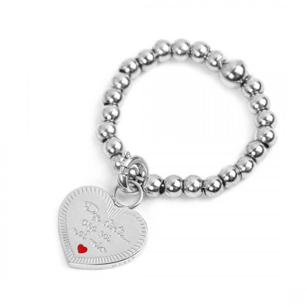 ANELLO ELASTICO CON PENDENTE CUORE AMICA - Gioielleria Fondente