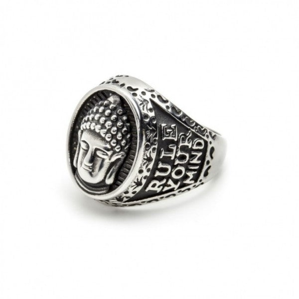 13an032 Anello ovale con Buddha