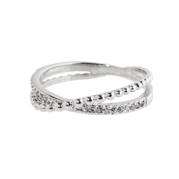 _5an0018 Anello strass intrecciato