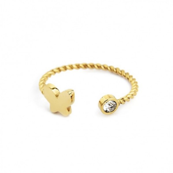 18an039g Anello falange con farfalla