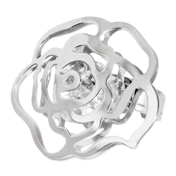 2an0027-m Anello rosa grande con cristalli