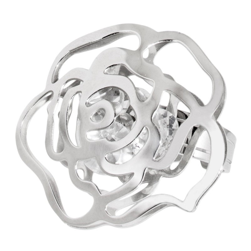 2an0027-m Anello rosa grande con cristalli
