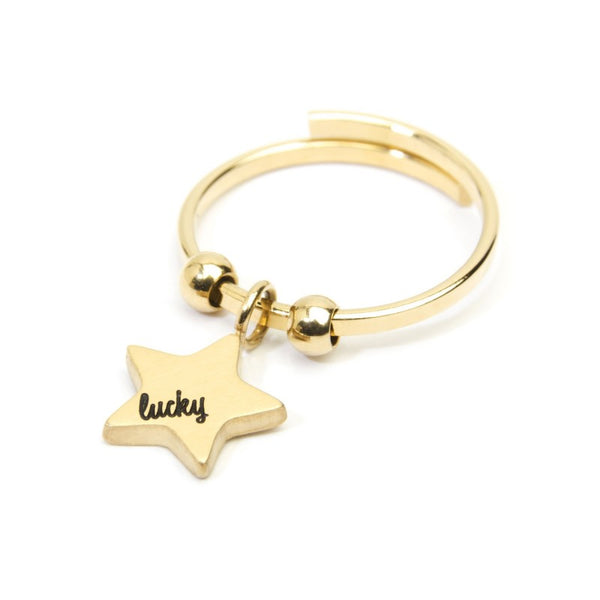 18an074g Anello stella lucky