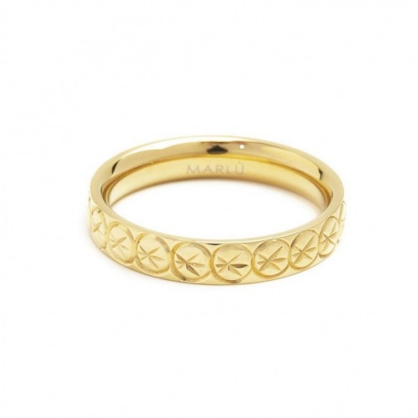 33an0005g Anello texture a stelle