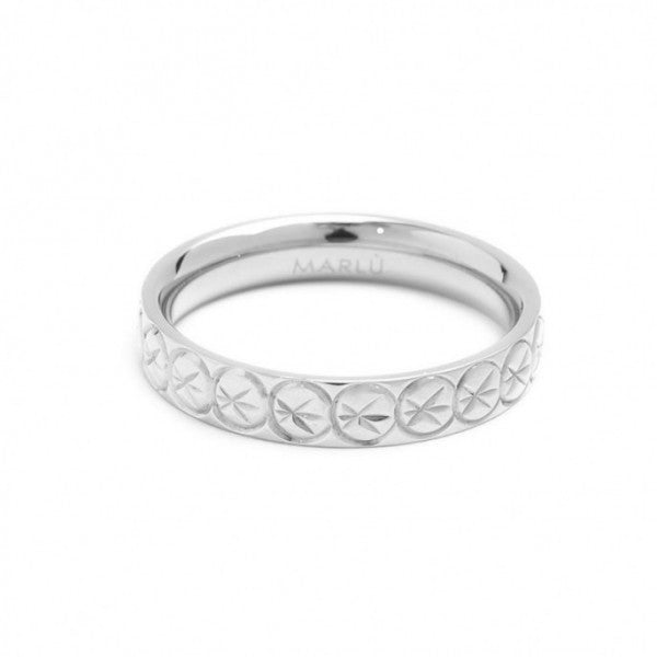 33an0005 Anello texture a stelle