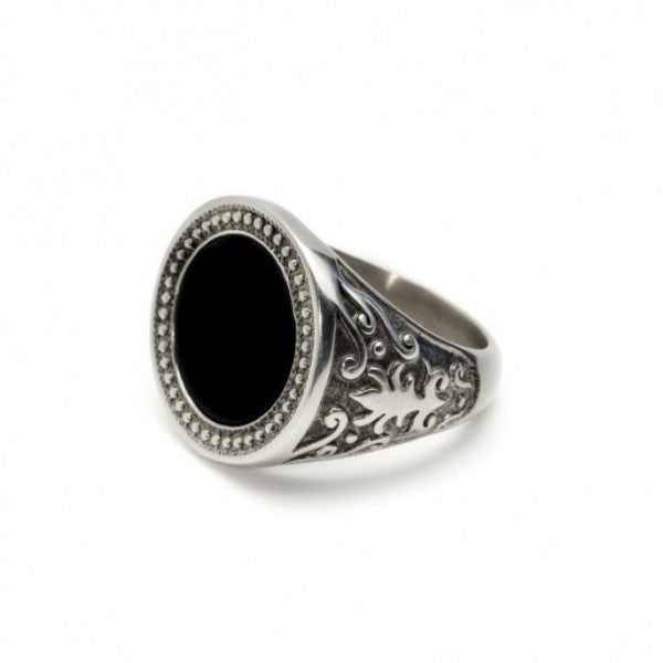 13an035 Anello tondo nero