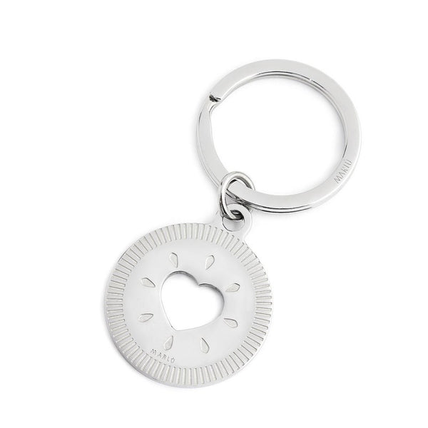 12pc022 Portachiavi con pendente grazie di cuore