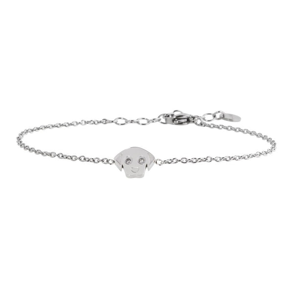 18br087 Bracciale cane con strass