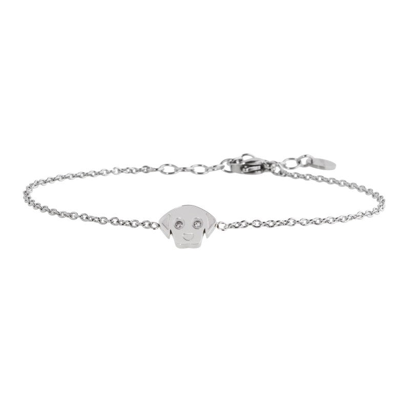 18br087 Bracciale cane con strass