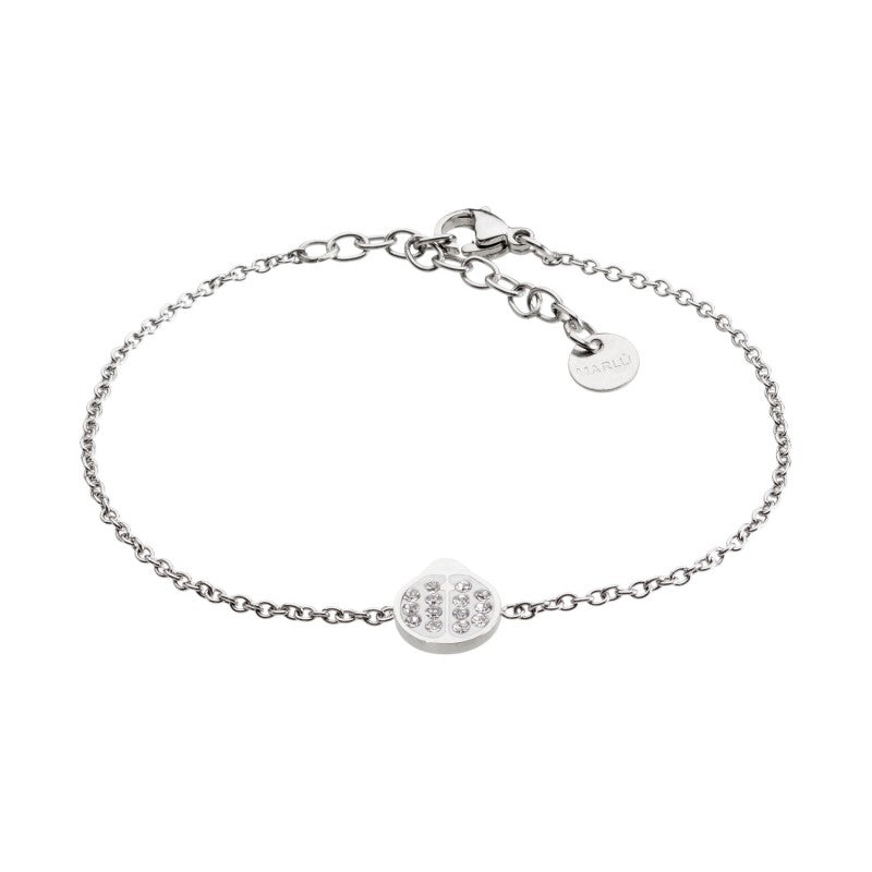 18br049 Bracciale coccinella con strass