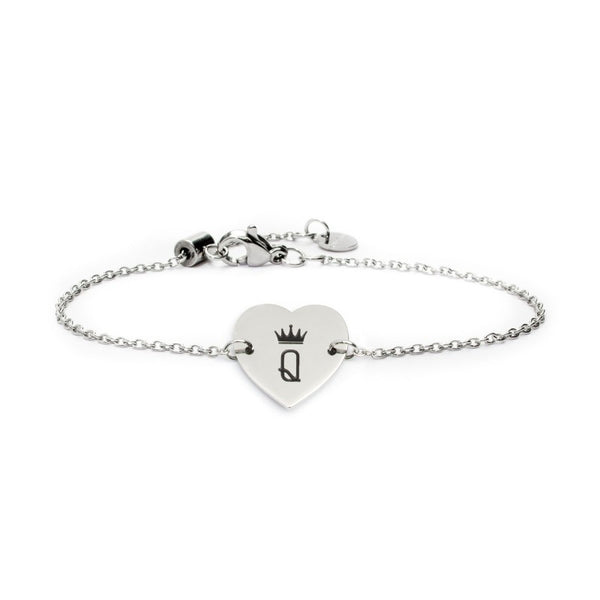18br127 Bracciale cuore queen