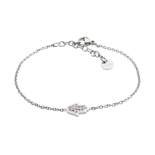 18br052 Bracciale mano fatima con strass