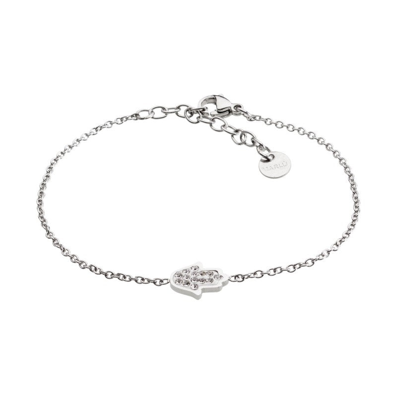 18br052 Bracciale mano fatima con strass