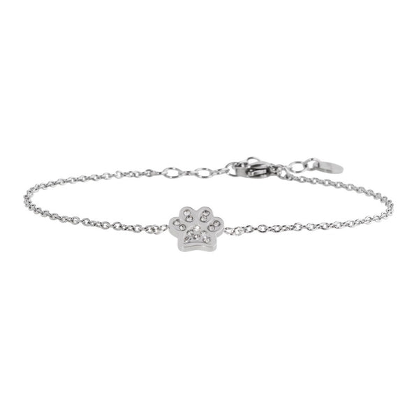 18br085 Bracciale zampina con strass