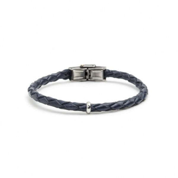 4br1802b BRACCIALE IN PELLE INCROCIATA