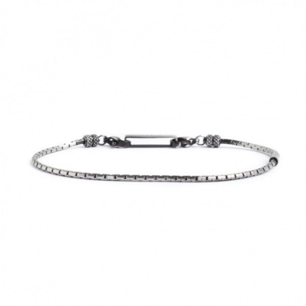4BR1827BR BRACCIALE BRUNITO CATENA OVAL BOX 2MM