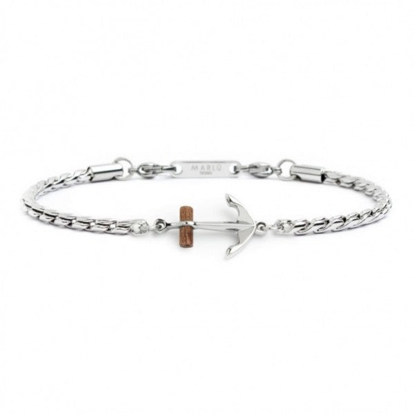 Bracciale Catena Corda Con Ancora - Gioielleria Fondente