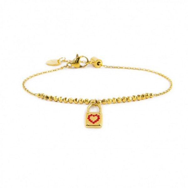 18br170g Bracciale con lucchetto