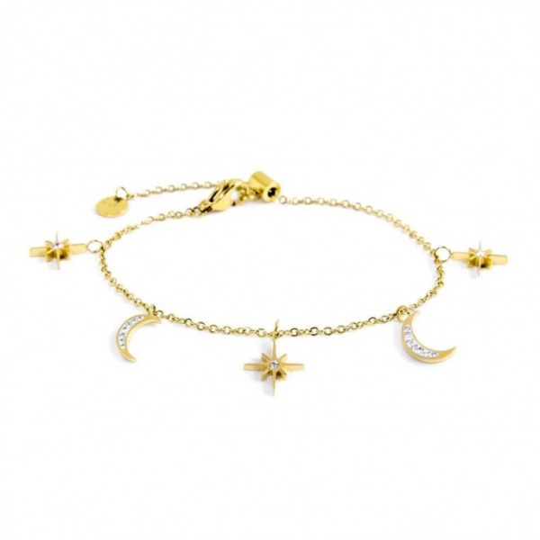 33br0010g Bracciale "Lune e rose"