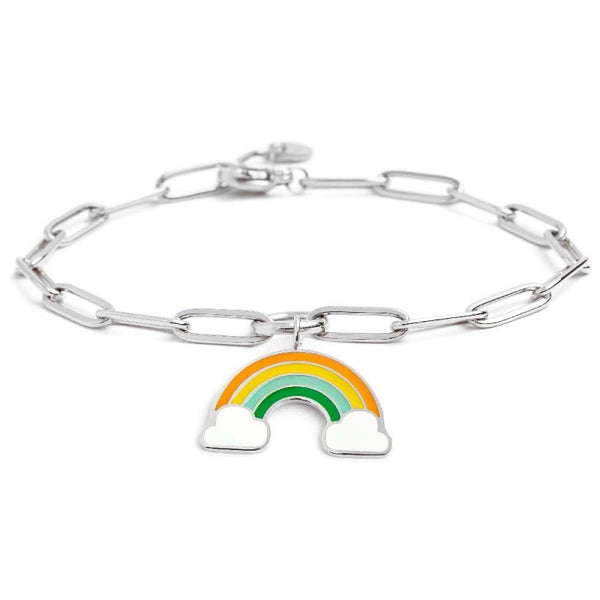 18br168 Bracciale con pendente arcobaleno