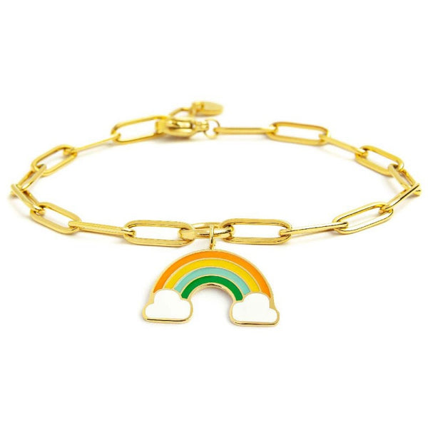 18br168g Bracciale con pendente arcobaleno