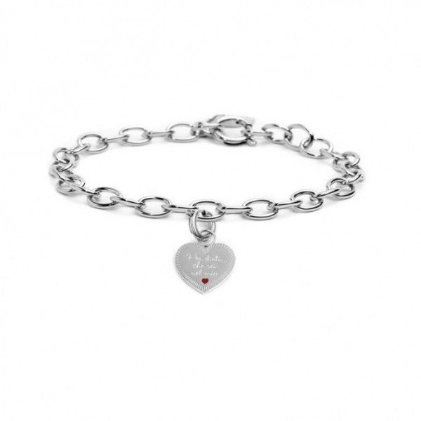 BRACCIALE CON PENDENTE CUORE MAMMA - Gioielleria Fondente