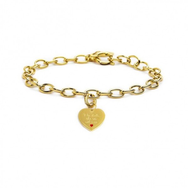 BRACCIALE CON PENDENTE CUORE MAMMA - Gioielleria Fondente