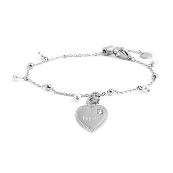 15BR087-W BRACCIALE CON PENDENTE CUORE NIPOTE