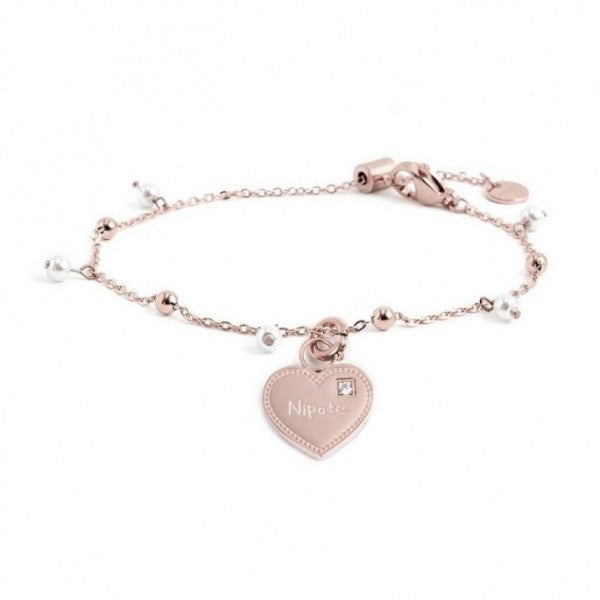 15BR087R-W BRACCIALE CON PENDENTE CUORE NIPOTE
