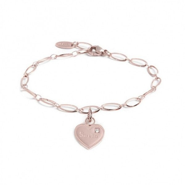 15BR079R BRACCIALE CON PENDENTE CUORE SORELLA