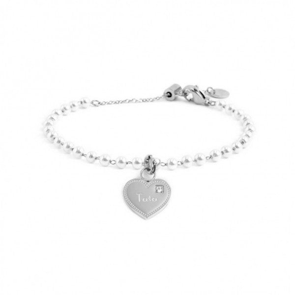 15BR085-W BRACCIALE CON PENDENTE CUORE TATA