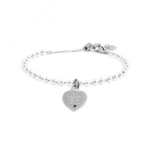 BRACCIALE CON PENDENTE CUORE TATA - Gioielleria Fondente