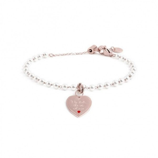 BRACCIALE CON PENDENTE CUORE TATA - Gioielleria Fondente