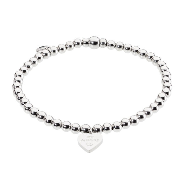 18br046 Bracciale con sfere e cuore