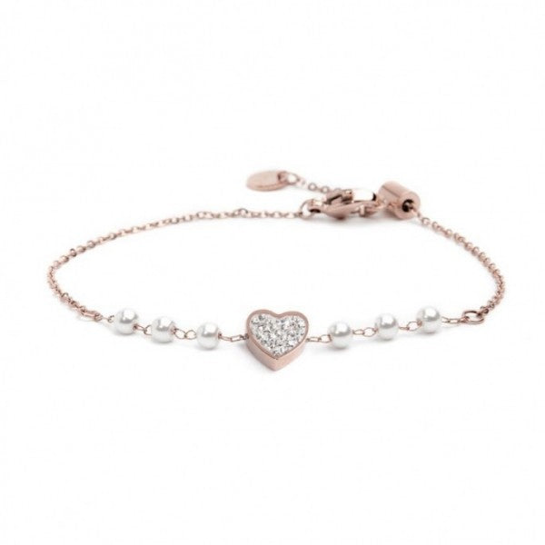 15br067r-w BRACCIALE CON CUORE