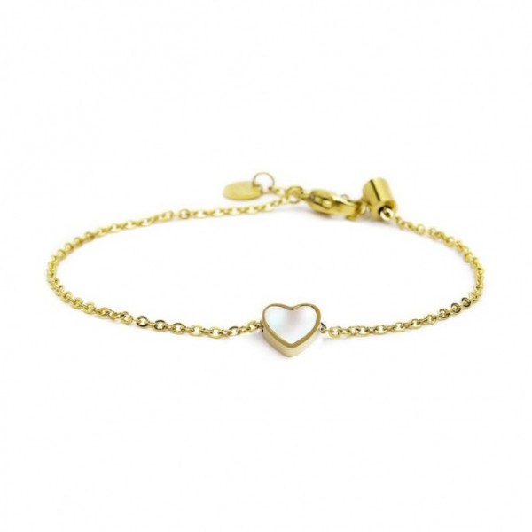 15BR070G-W BRACCIALE CUORE DI MADREPERLA