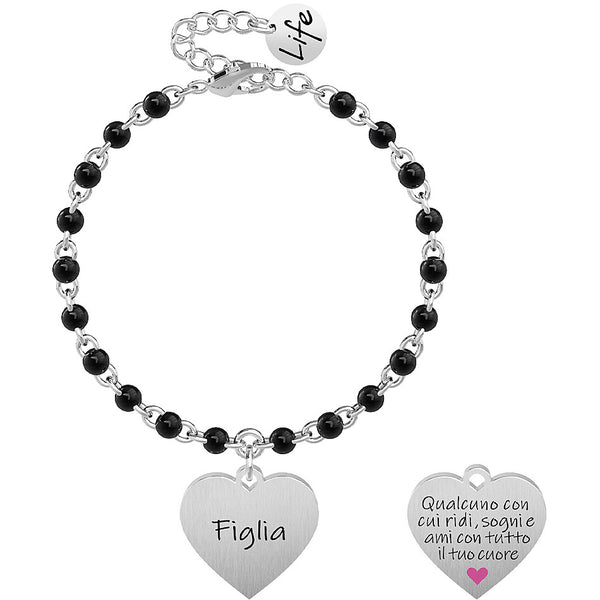 731907 Bracciale Family "Una Figlia È Qualcuno Con Cui Ridi Sogni E Ami Con Tutto Il Tuo Cuore"
