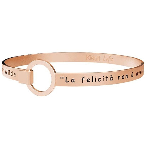 731042 Bracciale Philosophy "La Felicità Non È Avere Quello Che Si Desidera Ma Desiderare Quello Che Si Ha"