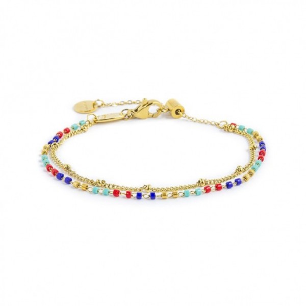 18br191g-rgb Bracciale con doppia catena