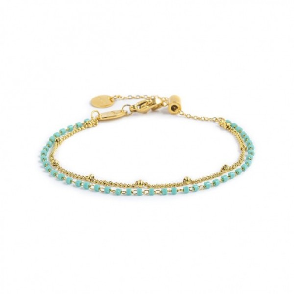 18br191g-t Bracciale con doppia catena