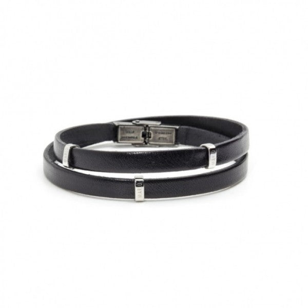 4br1807n BRACCIALE 2 GIRI CUOIO