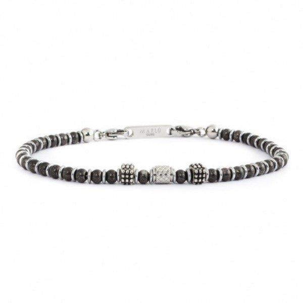 4BR1850BR BRACCIALE ELEMENTI BRUNITI ED ONICE