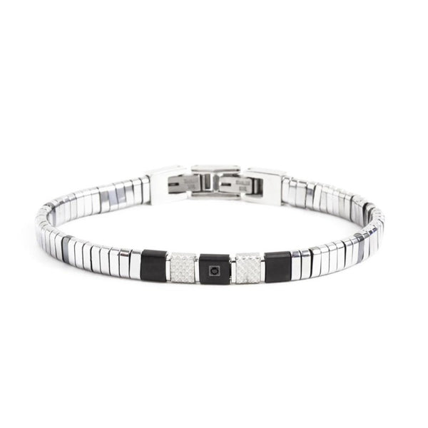 Bracciale ematite cristallo nero - Gioielleria Fondente