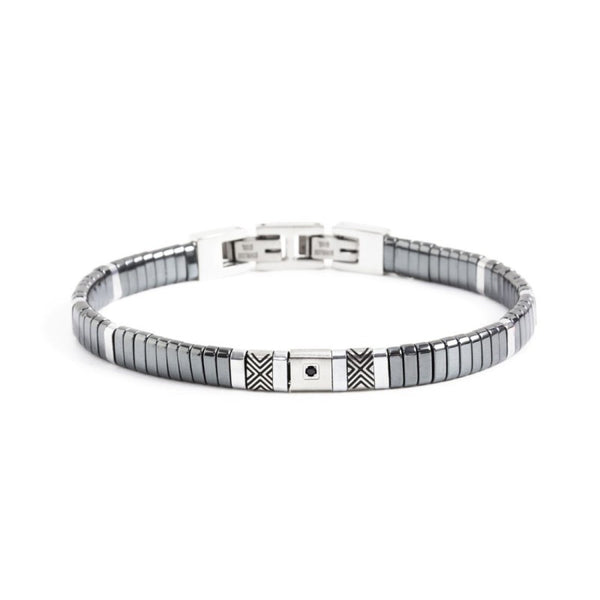 Bracciale ematite cristallo nero - Gioielleria Fondente