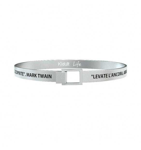 731188 Bracciale "Levate l'ancora abbandonate i porti sicuri catturate il vento nelle vostre vele. Esplorate sognate scoprite" M. Twain