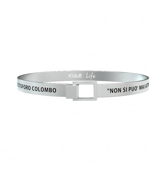 731189 Bracciale "Non si può mai attraversare l'oceano se non si ha il coraggio di perdere di vista la riva." C. Colombo