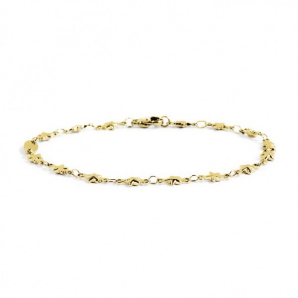 2br0059g BRACCIALE CON CATENA A STELLE